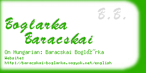 boglarka baracskai business card